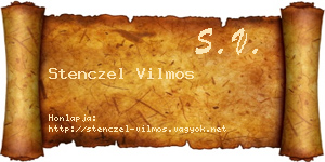 Stenczel Vilmos névjegykártya