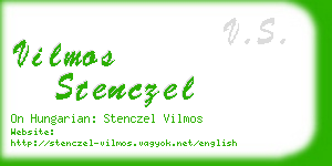vilmos stenczel business card